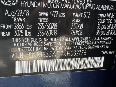 2019 Hyundai Santa Fe SEL Plus