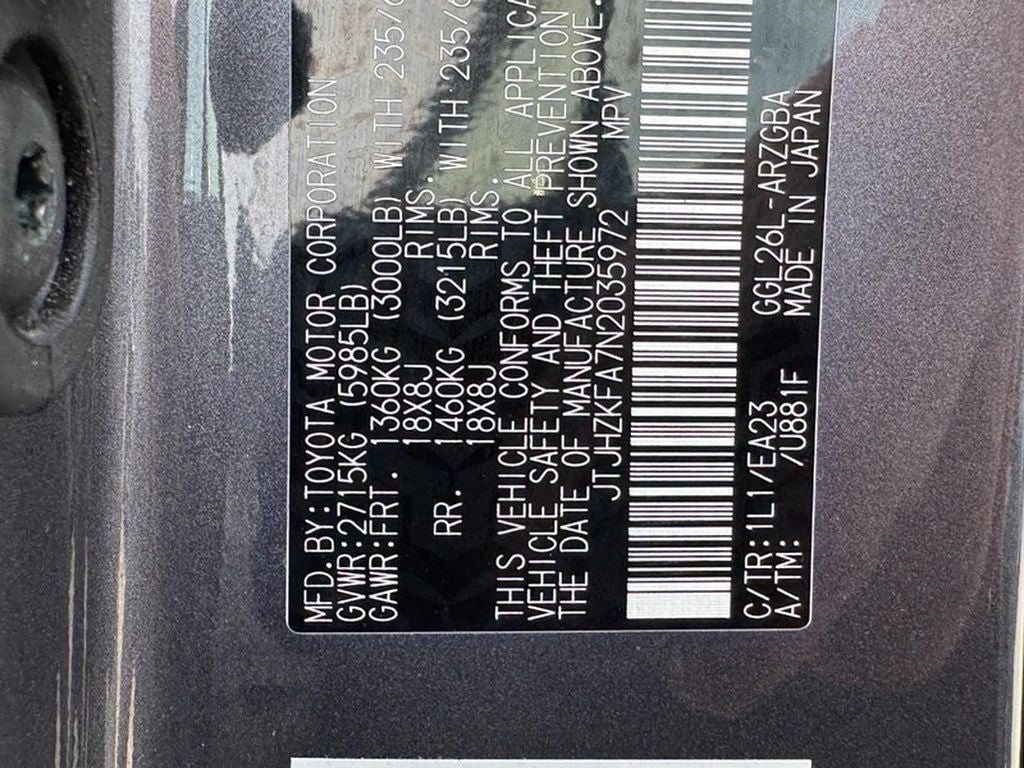2022 Lexus RX 350L Base