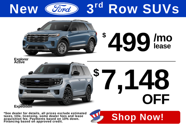 New Ford 3rd Row SUV's